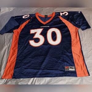 Terrell Davis #30 Denver Broncos Jersey Navy Mens Size XL